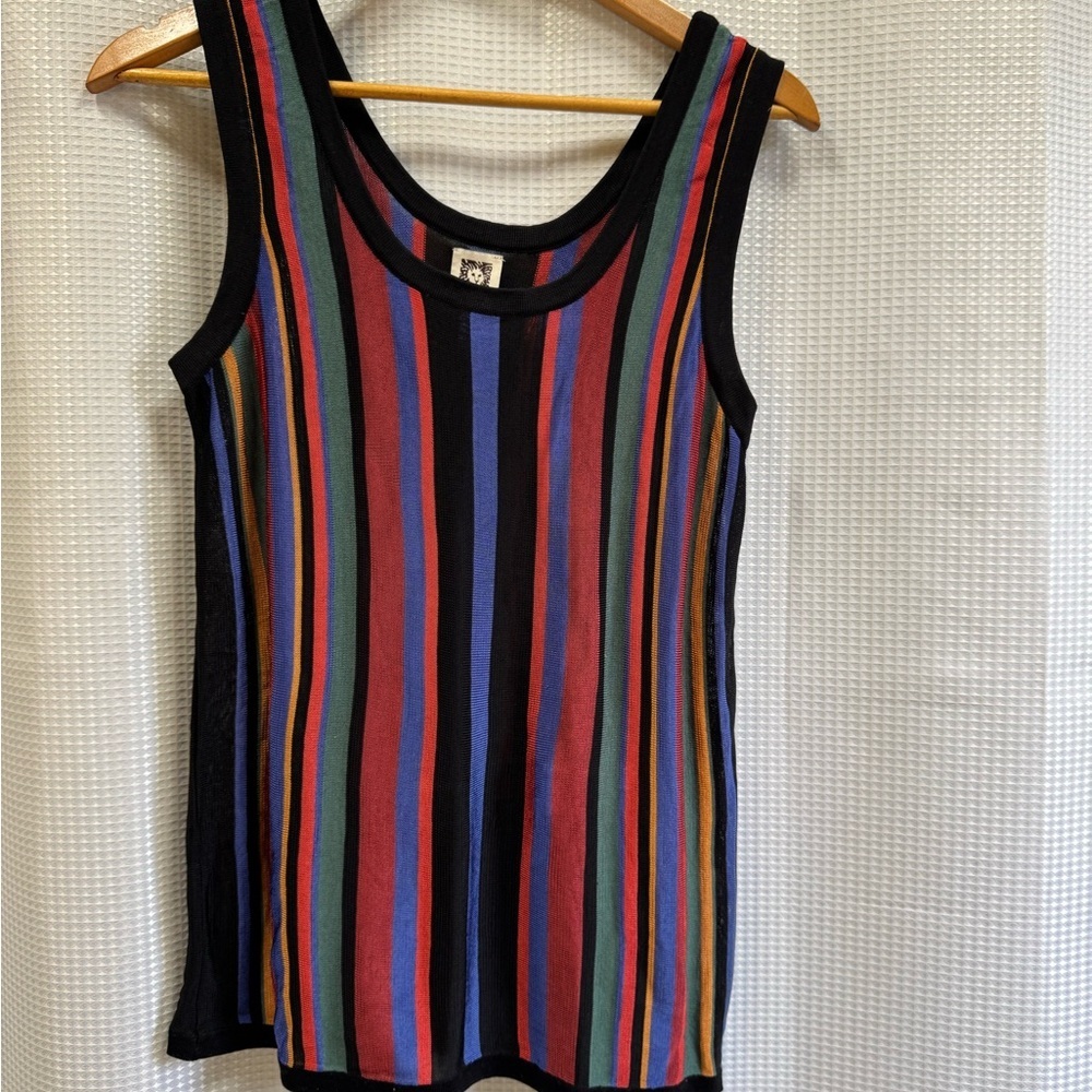Anne Klein Colorful Striped Tank Top -size medium